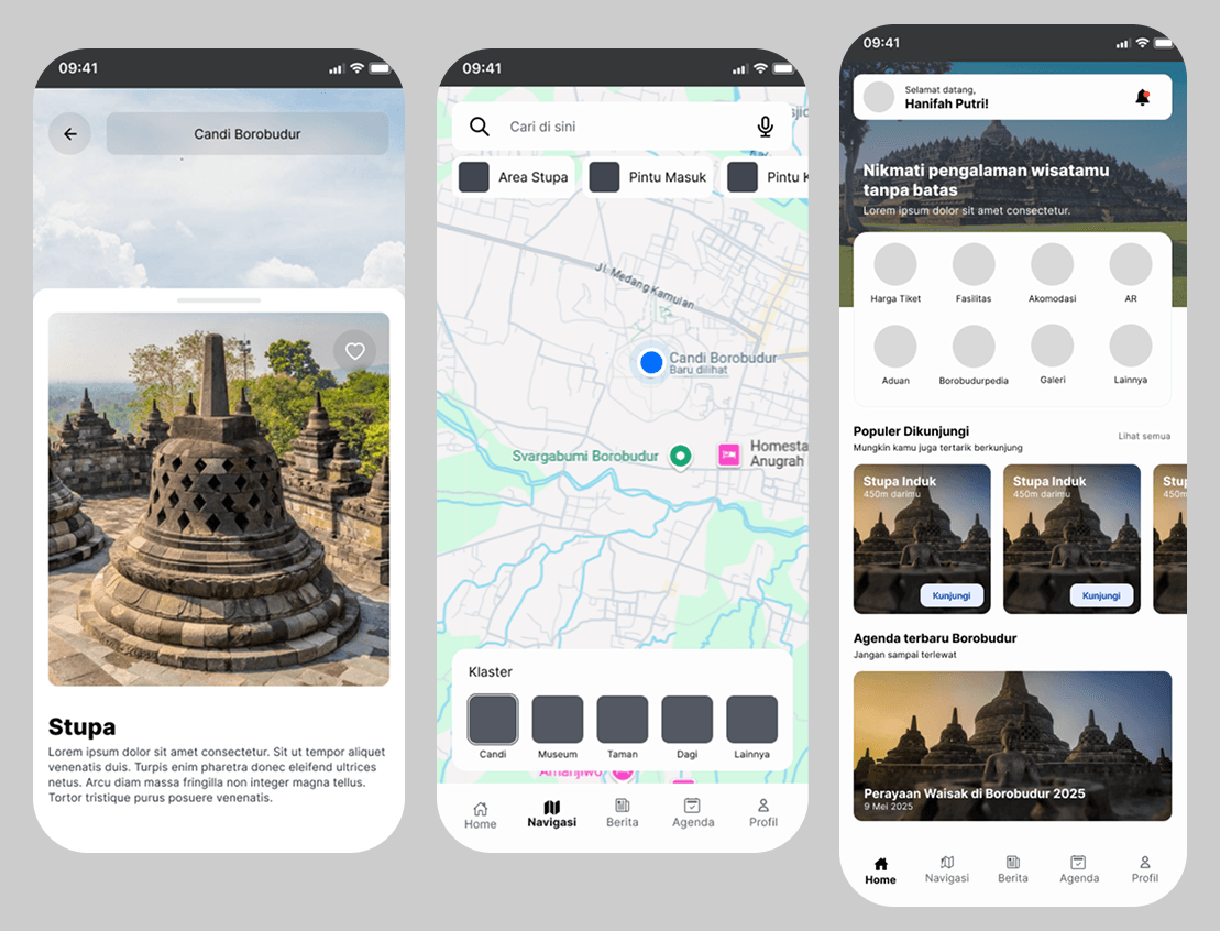 Borobudur heritage navigation backend dashboard